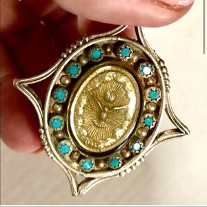 SEEKING! Silver VSA ring with Holy Spirit medallion surrounded by Pacifi…